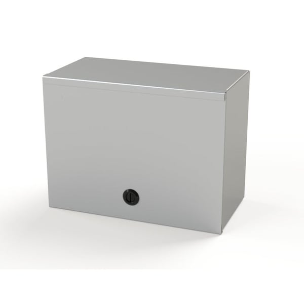 1/4 Turn Latch Electrical Enclosures, 9 in H, 6 in D, 12 in W, NEMA 1, Carbon Steel